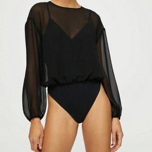 Aritzia | Wilfred Blouse Bodysuit | Black